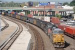 Coal loads roll east past the station